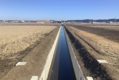 飯岡西部　排水路工事