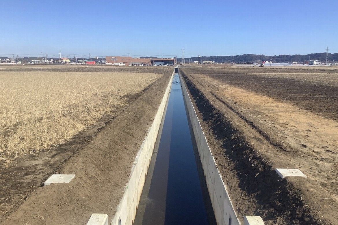 飯岡西部　排水路工事